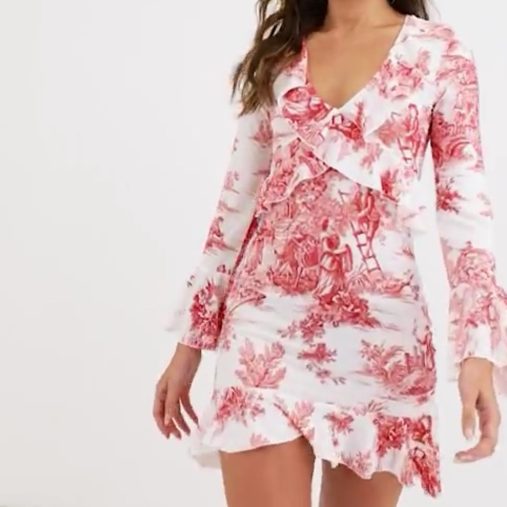 Missguided frill tea dress